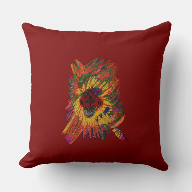 Forest Guardian Throw Pillow (Front)
