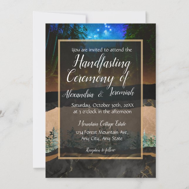 Forest Handfasting Invitation (Front)