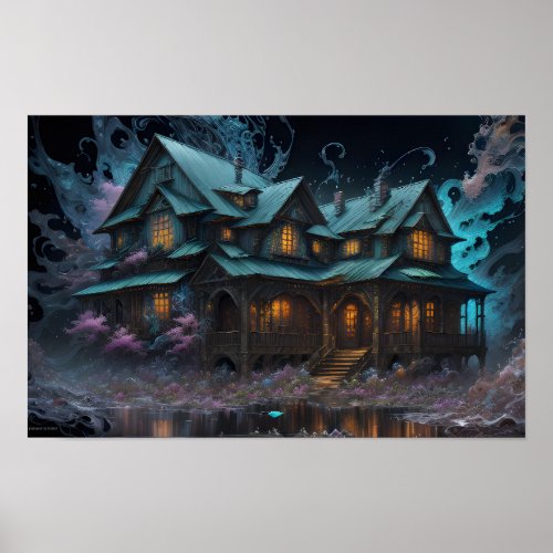 Forest Haven Tranquil Cabin Retreat Poster