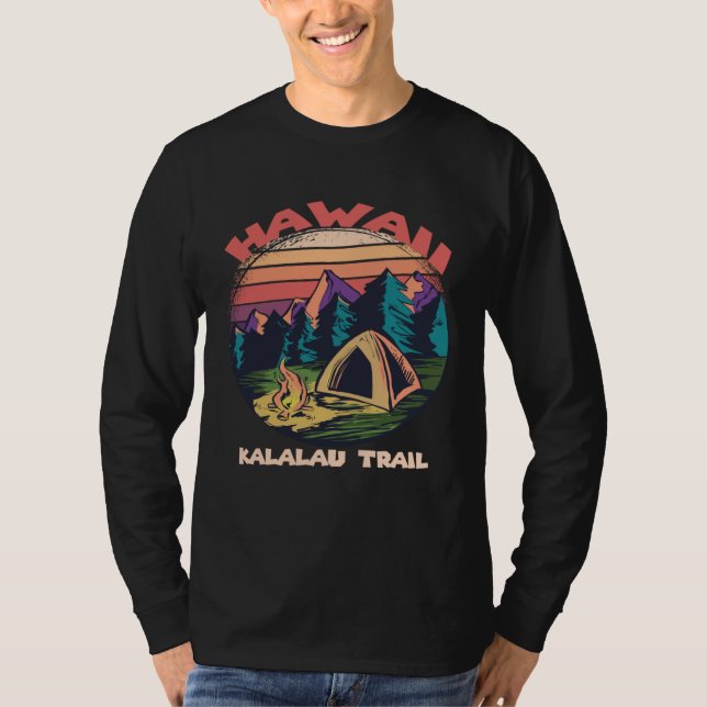 Forest Hawaii Kalalau Trail Camping Nature Hiking T-Shirt (Front)