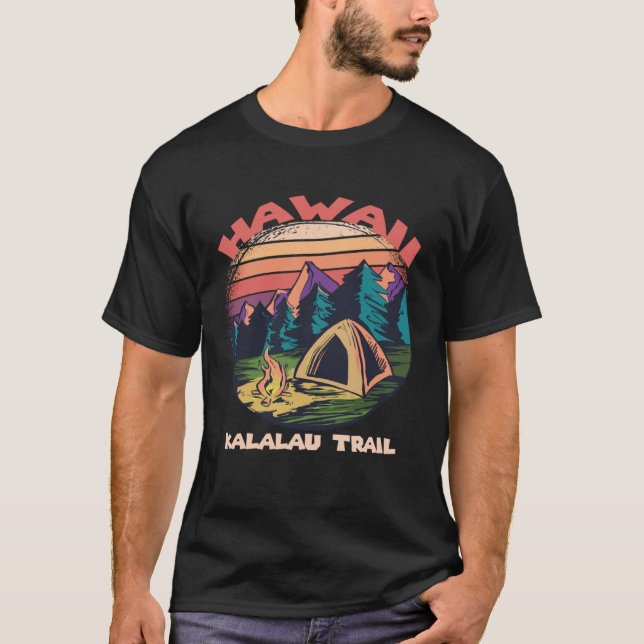 Forest Hawaii Kalalau Trail Camping Nature Hiking T-Shirt (Front)