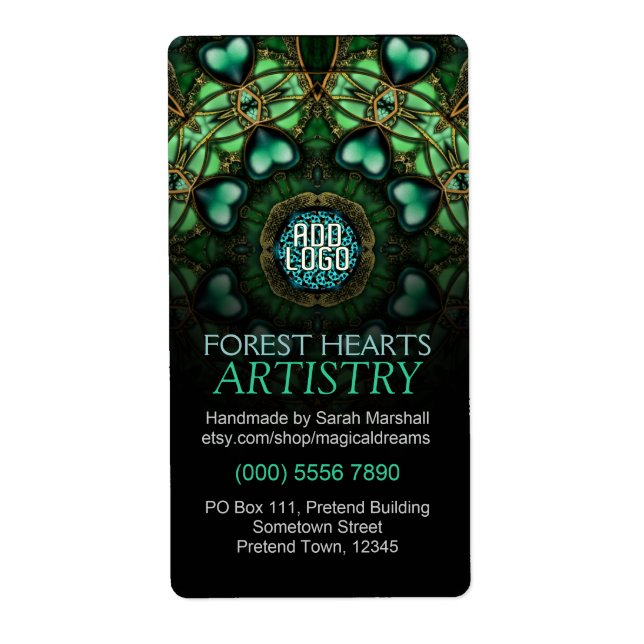 Forest Hearts Art Label (Front)