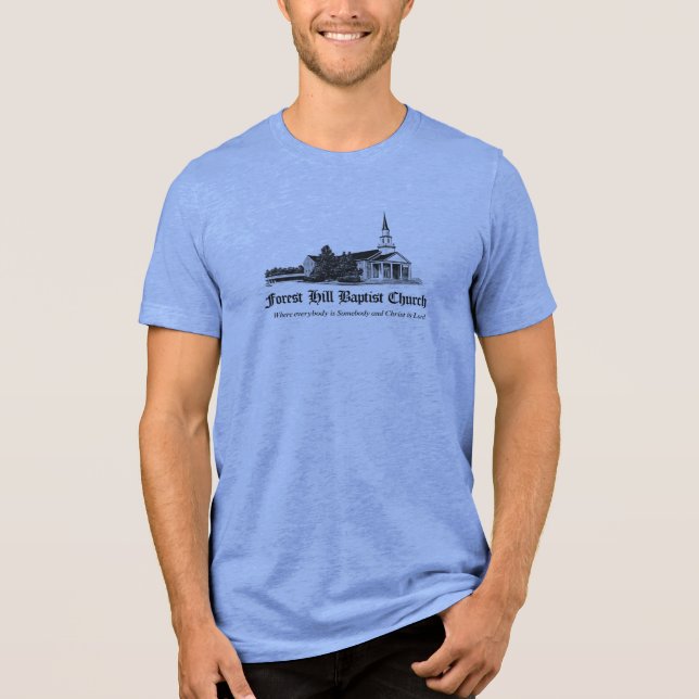 Forest Hill Baptist Church retro t-shirt Tri-Blend Shirt (Front)