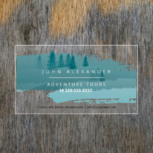 Forest Hills Watercolor ID955 Clear Business Cards