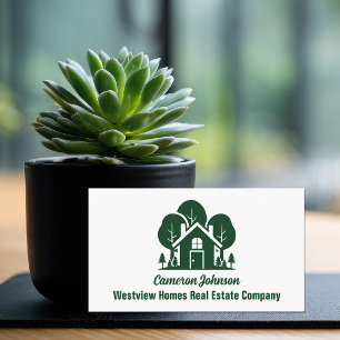 Forest Home Real Estate Company Custom Realtor Business Card