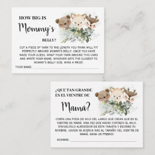 Forest How big is mommy belly game bilingual card