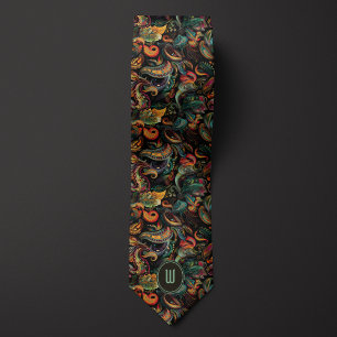 Forest Hues Paisley Neck Tie
