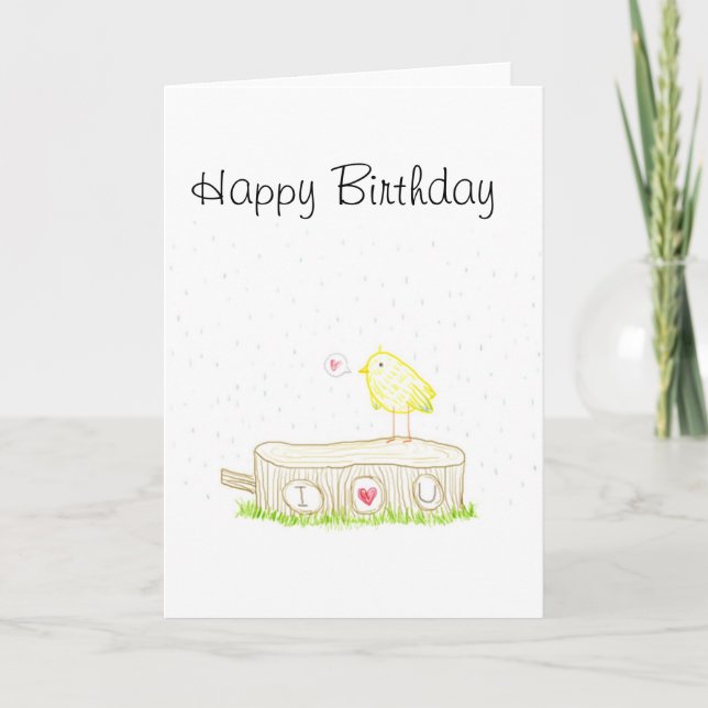 Forest I love you doodle Card (Front)