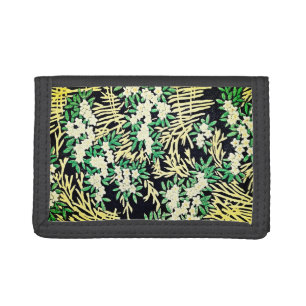 Forest Illustration - Japanese Vintage Floral Art Trifold Wallet