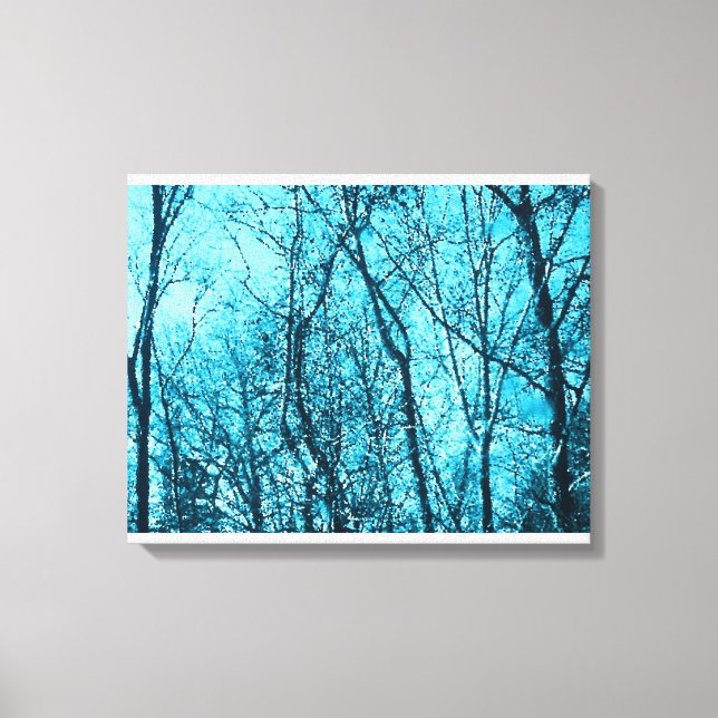 Forest In Azure Canvas Print (Front)