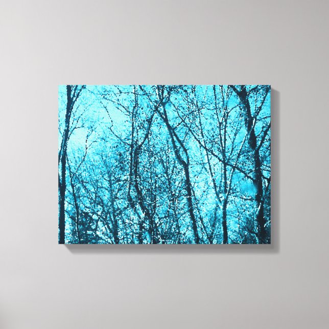 Forest In Azure Canvas Print (Front)