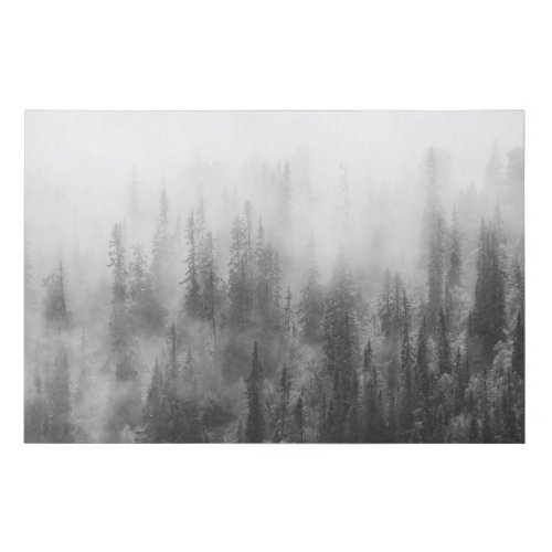 Forest in Fog Faux Canvas Print