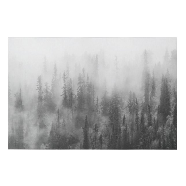 Forest in Fog Faux Canvas Print (Front)