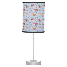 forest in watercolor pattern- bambi, fox, coney,