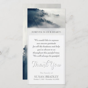 Forest in Winter Sympathy Thank You Photo card