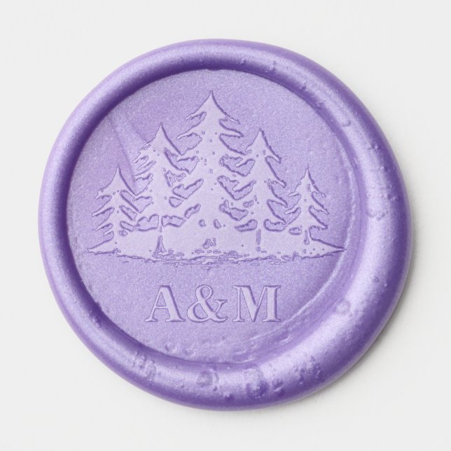 Forest Initials Wax Seal Sticker (Front)