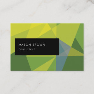 Forest Inspiration Elegant Geometric Pattern Business Card