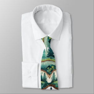 Forest-Inspired Men's: Nature-Themed Elegance  Neck Tie
