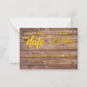 Forest-Inspired Save the Date: A Rustic Design Note Card
