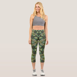 Forest Kaleidoscope Capri Leggings