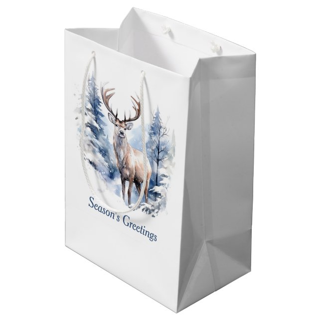 Forest King Holiday Medium Gift Bag (Back Angled)