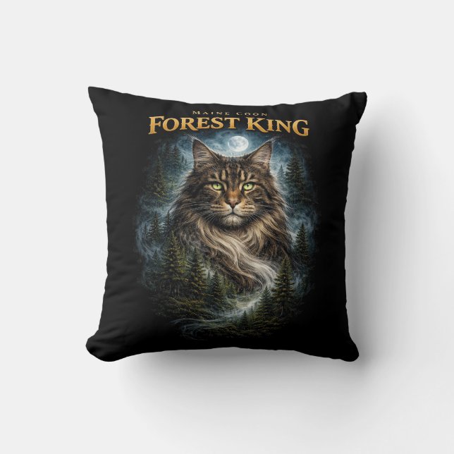 Forest King Throw Pillow (Front)