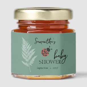 Forest Ladybugs Green Baby Shower Honey Jar Favors