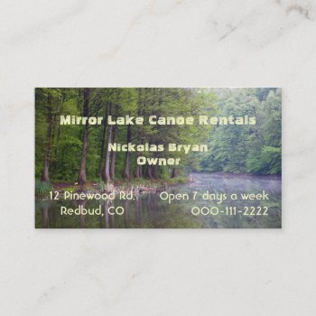 Forest Lake Business Card by TheCardStore at Zazzle