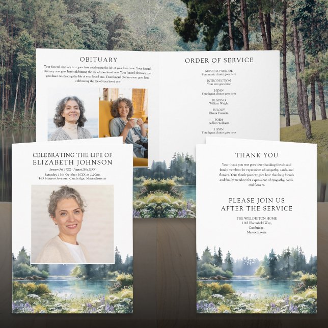 Forest Lake Funeral Memorial Order Of Service Program (Forest Lake Funeral Memorial Order Of Service Program)