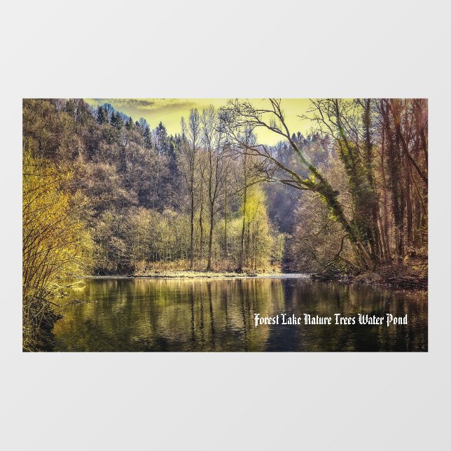 Forest Lake Nature Trees Water Pond Wall Decal (Front)