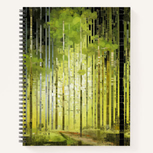 Forest Landscape Art Decor Paint Mosaic Notebook