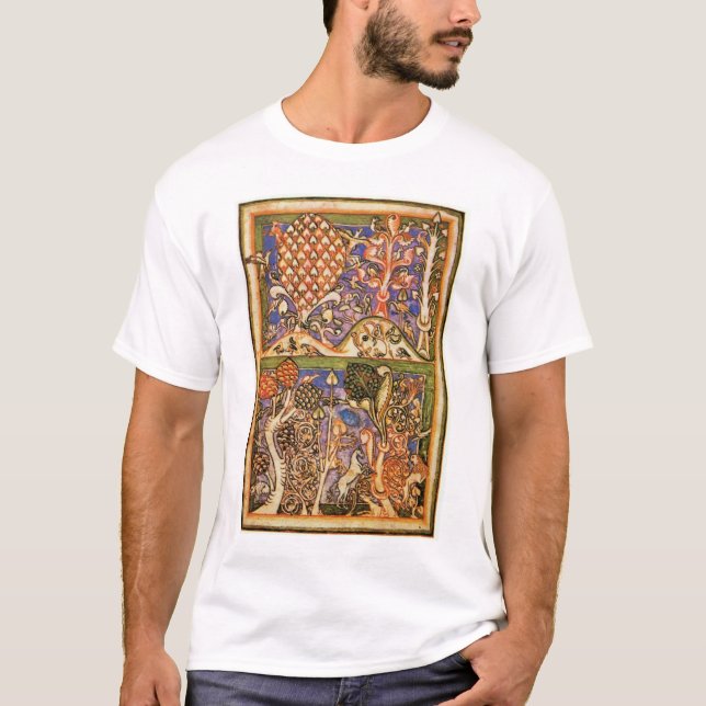 Forest Landscape By Meister Der Carmina Burana (Be T-Shirt (Front)