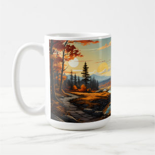 Forest Landscape In Autumn Season Coffee Mug