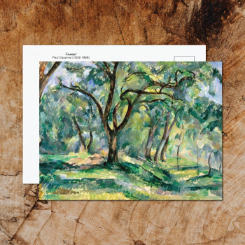 Forest Landscape Paul Cezanne Postcard by mangomoonstudio at Zazzle