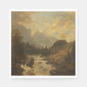 Forest Landscape Scene (by Josef Kriehuber) Napkins