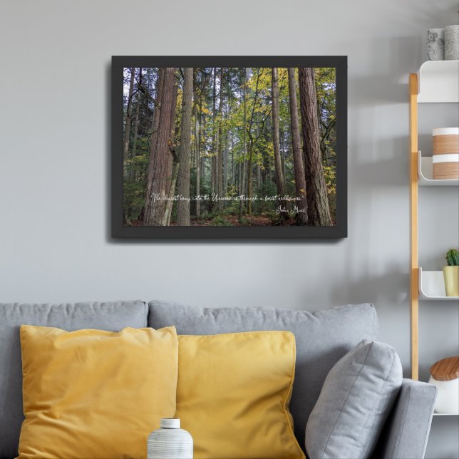 Forest Landscape w/John Muir Quote Framed Art (Living Room 3)