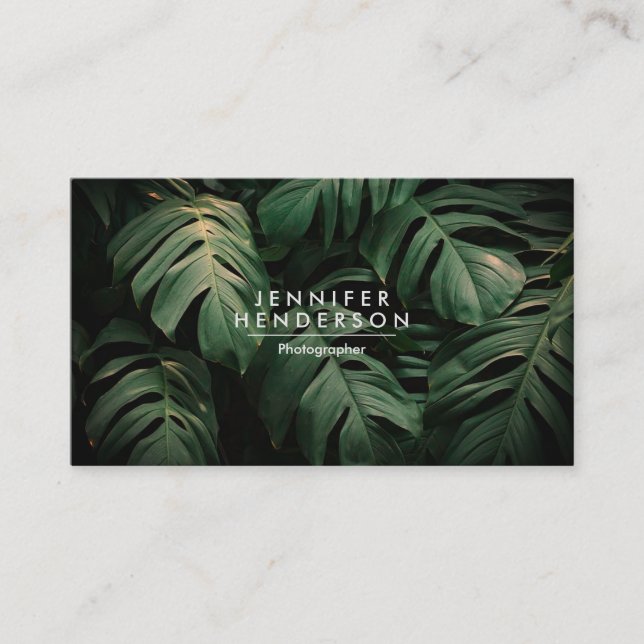 Forest Leaves Business Card (Front)