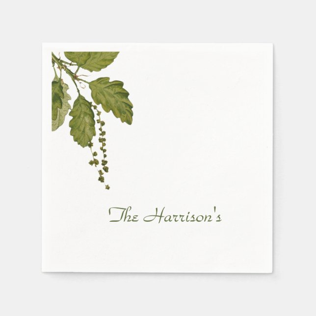 Forest Leaves Paper Napkins (Front)