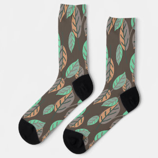forest leaves socks