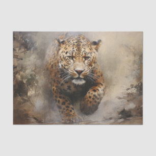 Forest Leopard Decoupage Tissue Paper