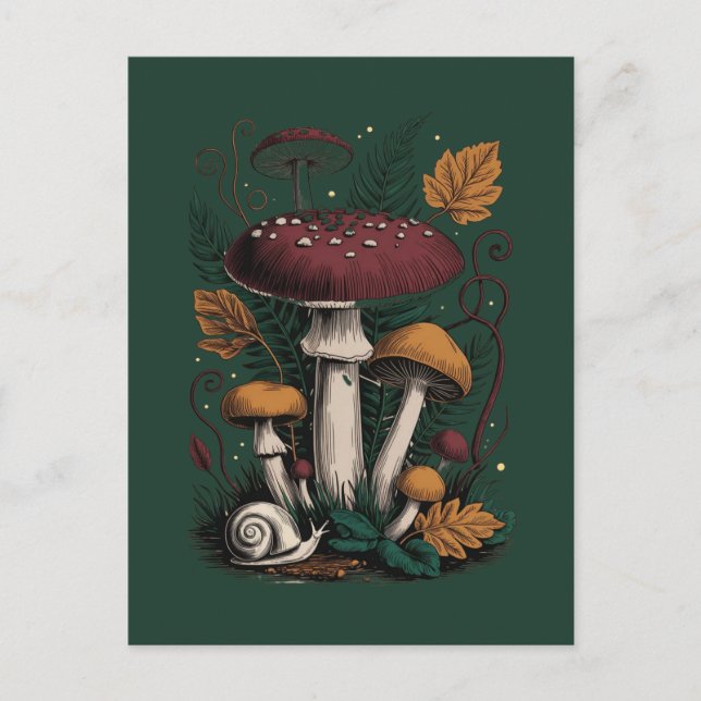 Forest Life Illustration Postcard (Front)