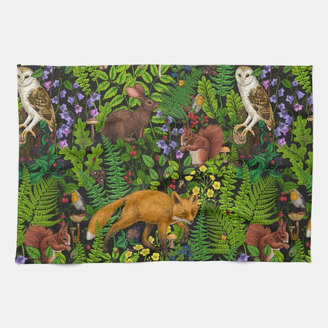 Forest life kitchen towel (Horizontal)
