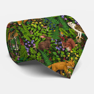 Forest life neck tie