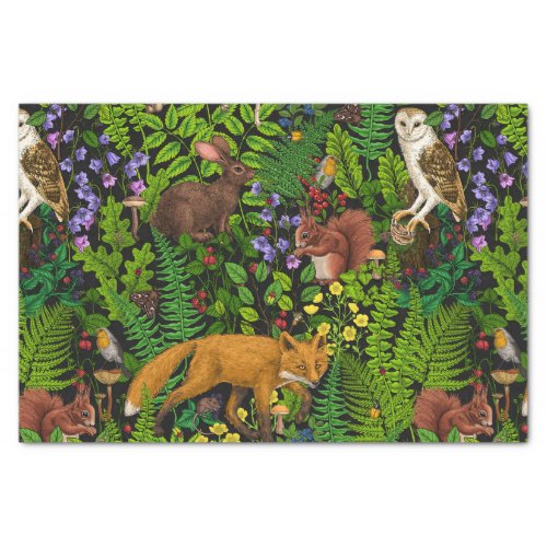 Forest life tissue paper