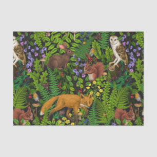 Forest life tissue paper