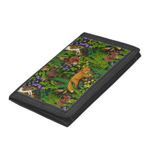 Forest life trifold wallet