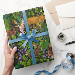 Forest life wrapping paper