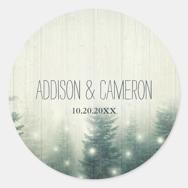 Forest Lights | Rustic Envelope Seal (Front)