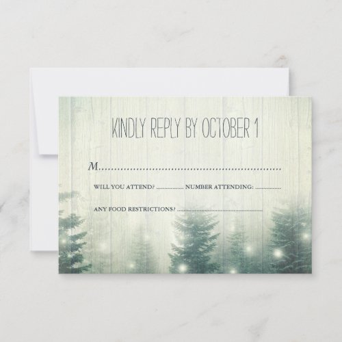 Forest Lights  Rustic Wedding  RSVP