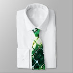 FOREST LIME GREEN KELLY Unique Abstract Art Neck Tie